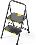 Leiter 4 Stufen klappbar rutschfest breites Pedal Handl&auml;ufen schwarz