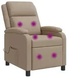 vidaXL Massage Relaxsessel Cappuccino Kunstleder
