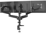 Monitor Halterung f&uuml;r 3 Monitore 17-32 Zoll H&ouml;henverstellbar Schwarz