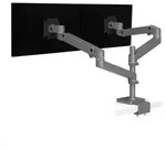 Ergotron LX Pro dual Monitor Tischhalterung mit C-Klemme, hohe S&auml;ule, Grau...