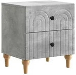 vidaXL Nachttisch Betongrau 43 x 34,5 x 48 cm Holzwerkstoff