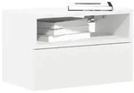 vidaXL Wand-Nachttische 2 Stk. Wei&szlig; 45x26x28,5 cm