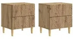 vidaXL Nachttisch 2 pcs Artisan-Eiche 43 x 34,5 x 48 cm Holzwerkstoff