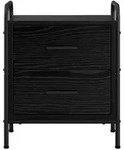 vidaXL Nachttisch Schwarz-Eiche-Optik 40 x 30 x 50 cm Holzwerkstoff
