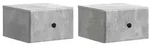 vidaXL Wandmontierter Nachttisch 2 pcs Betongrau 34,5 x 33 x 20 cm