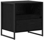 vidaXL Nachttisch Schwarz Eichen-Optik 50 x 39,5 x 50 cm Holzwerkstoff