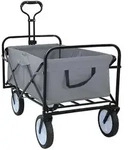 vidaXL Klapp-Handwagen Grau 94 x 53 x 99 cm Oxford-Stoff