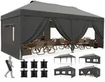 Quictent Faltpavillon 3x6m wasserdicht | Gartenpavillon, mit Seitenw&auml;nden,...