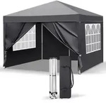 Bonnlo Pop-up Faltpavillon 3x3m mit Laufradtasche, H&ouml;henverstellbar,...