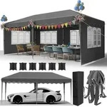 Faltpavillon 3x6, Pavillon 3x6 Wasserdicht Stabil Winterfest, Gartenzelt mit
