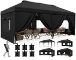 Quictent Faltpavillon 3x6m wasserdicht | Gartenpavillon, mit Seitenw&auml;nden,...