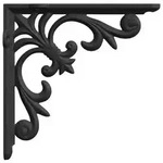 vidaXL Wandregalhalterungen 12 stk. Schwarz 10 x 10 x 2.8 cm Stahl