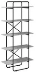 vidaXL B&uuml;cherregal 5 Ebenen 80 x 35 x 175,5 cm PB Sonoma-Grau