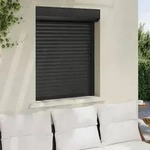 vidaXL Rollladen Anthrazit 80 x 100 cm Aluminium und Polyurethan