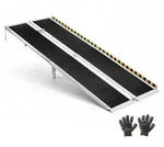 VEVOR Rollstuhlrampe Faltbar 2440x745mm, 362,9kg Belastbare Schwellenrampe mit