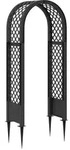 vidaXL Rosenbogen mit Spitzen Anthrazit 97 x 43 x 218 cm PP