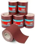 Schleifpapier Aluminiumoxid 5 Rollen 60 80 120 180 Schleifpapierrollen