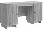 vidaXL Schreibtisch Grau Sonoma Holzwerkstoff 142,5 x 50 x 75 cm