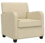 vidaXL Sessel Creme Stoff