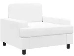 vidaXL Sessel Wei&szlig; Stoff