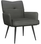 vidaXL Sessel Dunkelgrau Cordstoff