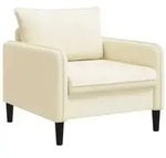 vidaXL XL-Sessel Creme Samt