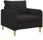 vidaXL XL-Sessel Schwarz Boucl&eacute;