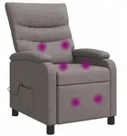 vidaXL Massage Relaxsessel Taupe Stoff