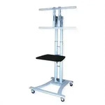 VALUE LCD-/TV-Rollst&auml;nder, 27-60 Zoll, bis 50 kg, silberfarben