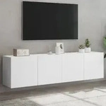 vidaXL TV-Wandschr&auml;nke 2 Stk. Wei&szlig; 80x30x41 cm