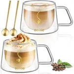 Doppelwandige Kaffeegl&auml;ser 350ml Latte Macchiato Gl&auml;ser 2er set