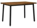 vidaXL 120 x 70 x 75 cm Massivholz Akazie Nat&uuml;rlich und Schwarz