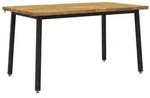 vidaXL 140 x 70 x 75 cm Massivholz Akazie Wei&szlig; und Schwarz