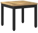 vidaXL Couchtisch Wei&szlig; und Schwarz 40 x 40,5 x 36 cm Massivholz Akazie