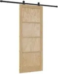 vidaXL Schiebet&uuml;r ORKDAL Natur 86 x 211 cm Massives Kiefernholz