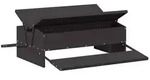 vidaXL H&uuml;hnertretfeeder Schwarz 75 x 53 x 20,5 cm Kaltgewalzter Stahl