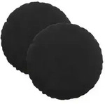vidaXL Sitzkissen 2 pcs Schwarz &Oslash;30 x 13 cm Samt