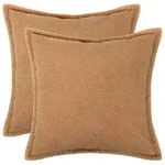 vidaXL Kissenbezug 2 pcs HOUTEN Beige 60 x 60 cm Boucl&eacute;