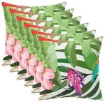 vidaXL Kissenbezug 6 pcs HEERLEN Schwarz 35 x 35 cm Polyester