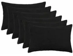 vidaXL Kissenbezug 6 pcs HEERLEN Schwarz 40 x 60 cm Boucl&eacute;