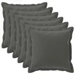 vidaXL Kissenbezug 6 stk. HOUTEN Anthrazit 80 x 80 cm Polyester