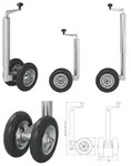 Zwillingsst&uuml;tzrad f&uuml;r Anh&auml;nger 48mm PU-Reifen Doppel St&uuml;tzrad 550x770mm