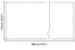 vidaXL Balkonsichtschutz Gelb und Wei&szlig; 110 x 800 cm Oxford-Stoff