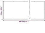vidaXL Balkonsichtschutz Orange und Braun 100 x 800 cm Oxford-Stoff