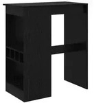 vidaXL Bartisch mit Regal Schwarz Eichen-Optik 90 x 47,5 x 103,5 cm