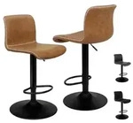 ALFORDSON 2 x Barhocker, 2er Set Thekenbarst&uuml;hle, gut gepolstert, Kunstleder,
