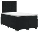 vidaXL Boxspringbett mit Matratze Schwarz 120 x 190 cm Samt
