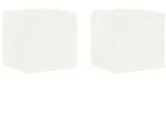 vidaXL Pflanzenst&auml;nder 2 pcs Wei&szlig; 40 x 40 x 40 cm Stahl