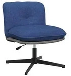 vidaXL B&uuml;rostuhl Drehbar Blau Stoff
