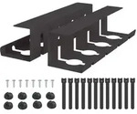vidaXL Unter dem Schreibtisch Kabelmanagement Tray 2 Stk. Schwarz
